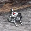 MF Doom Mask Gem-set Stainless Steel Pendant sold by GTHIC