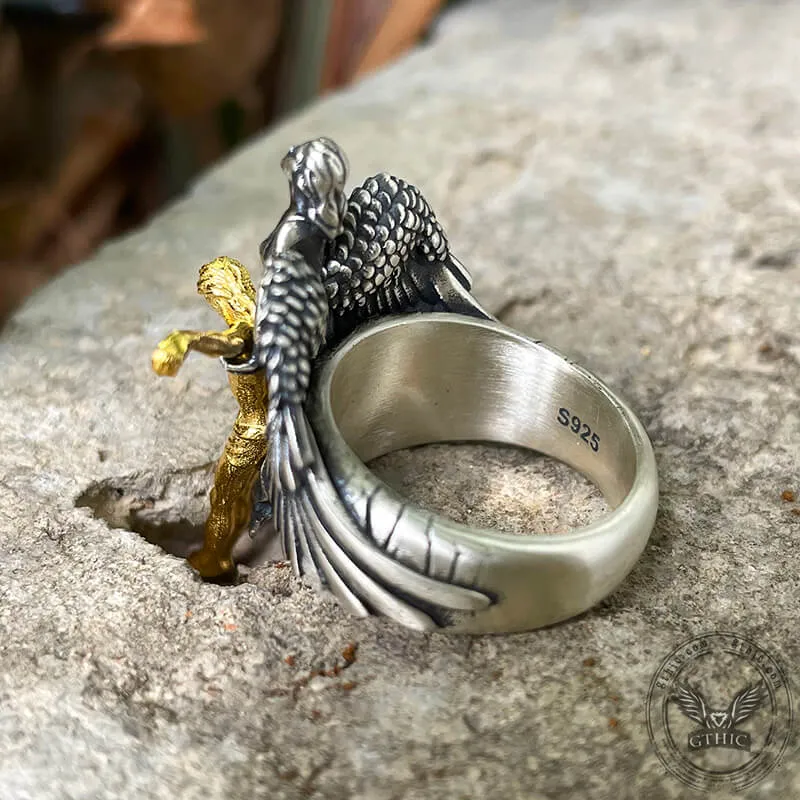 Angel Saves Jesus Sterling Silver Ring sold by GTHIC product image thumbnail 5