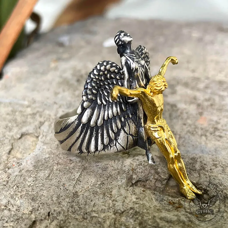 Angel Saves Jesus Sterling Silver Ring sold by GTHIC product image thumbnail 3