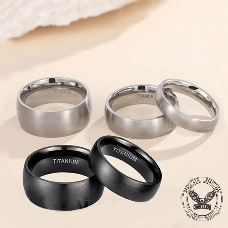 Simple Curved Brushed Titanium Engagement Ring sold by GTHIC product image thumbnail 3