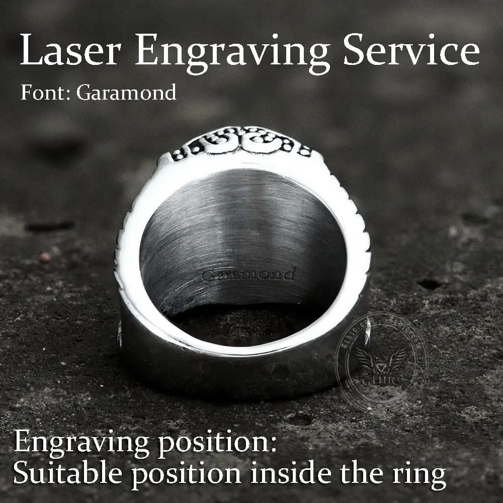 Thor's Hammer Rune Stainless Steel Viking Ring sold by GTHIC product image thumbnail 5