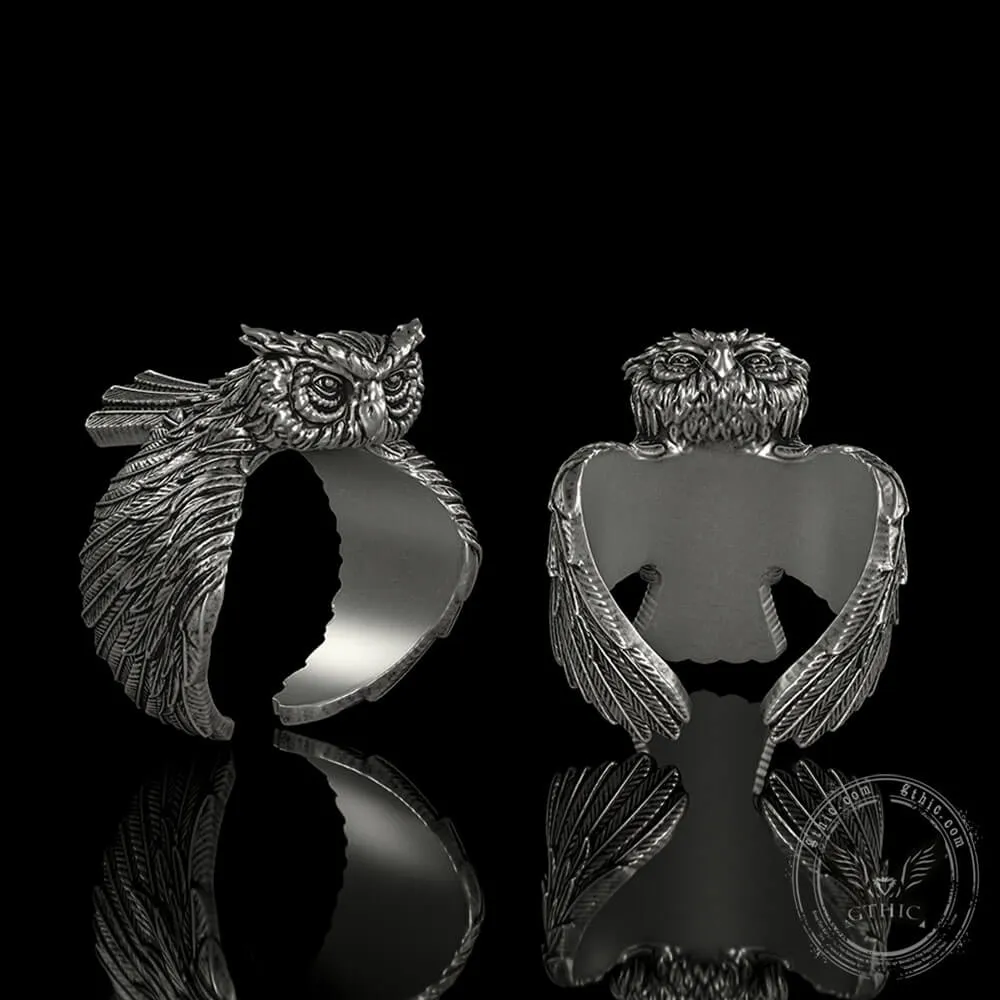 Flying Owl Sterling Silver Ring sold by GTHIC product image thumbnail 2