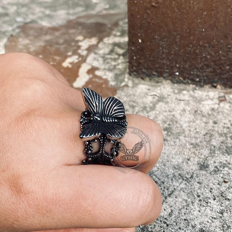 Gothic Butterfly Stainless Steel Animal Ring sold by GTHIC product image thumbnail 2