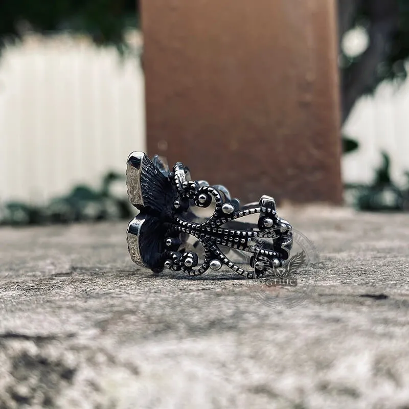 Gothic Butterfly Stainless Steel Animal Ring sold by GTHIC product image thumbnail 5