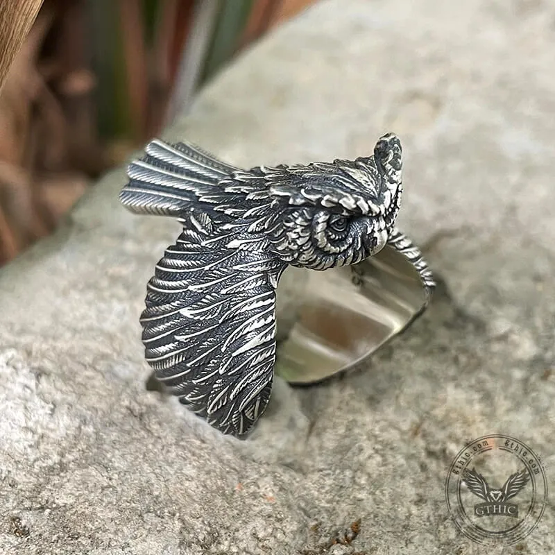 Flying Owl Sterling Silver Ring sold by GTHIC product image thumbnail 3