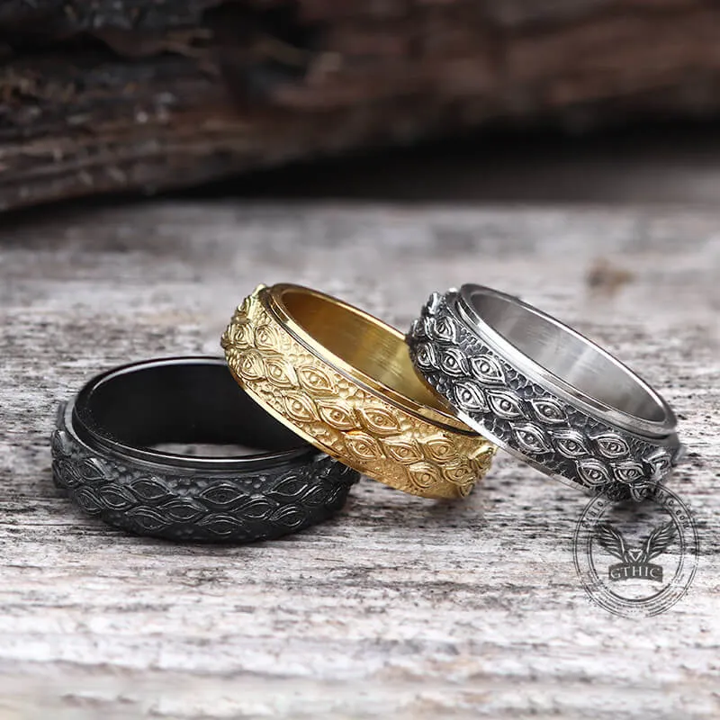 Stylish Evil Eye Stainless Steel Spinner Ring sold by GTHIC product image thumbnail 2