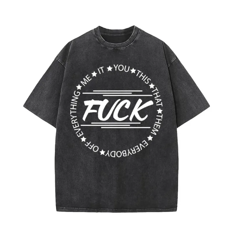 Fuck Everything Vintage Washed T-shirt sold by GTHIC