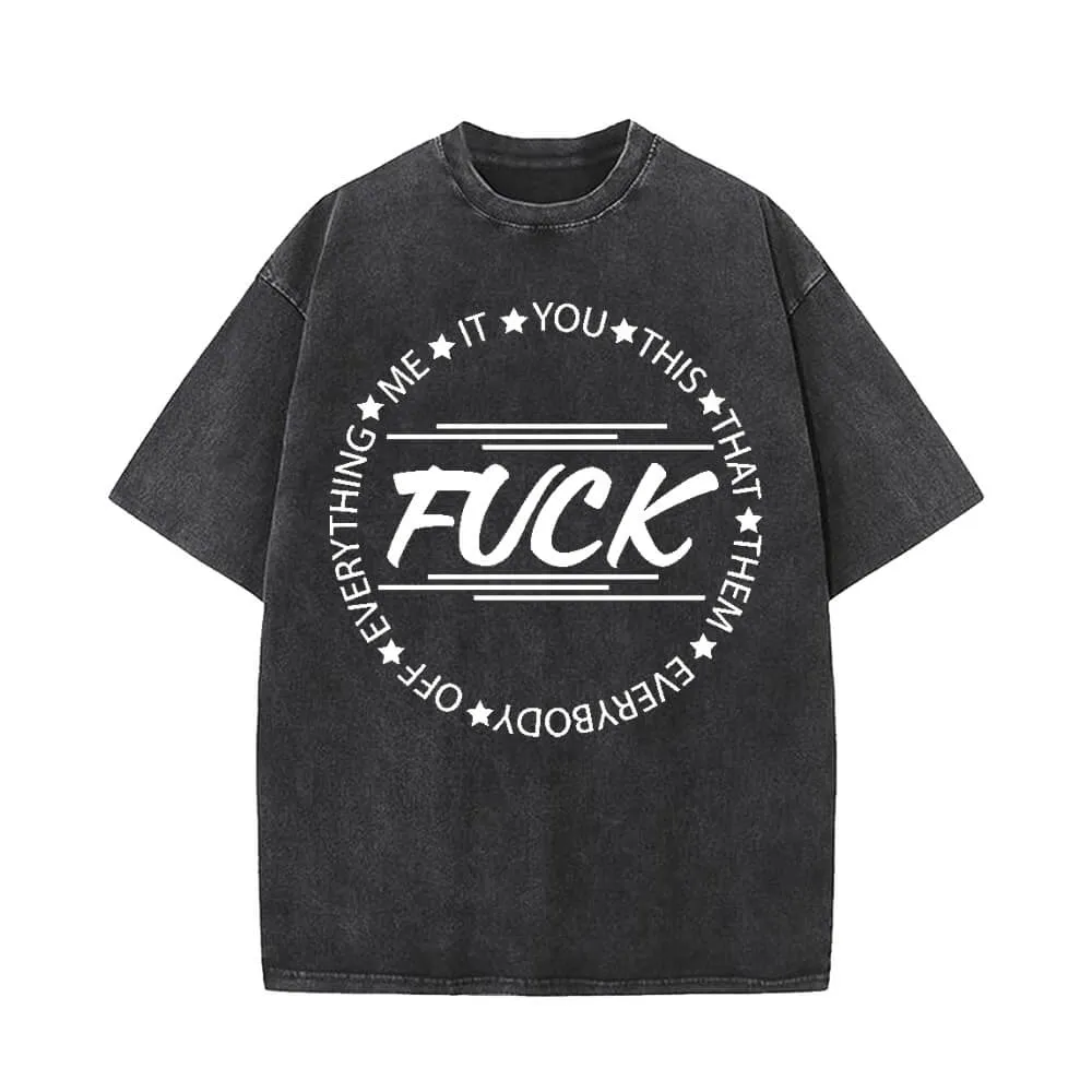 Fuck Everything Vintage Washed T-shirt sold by GTHIC