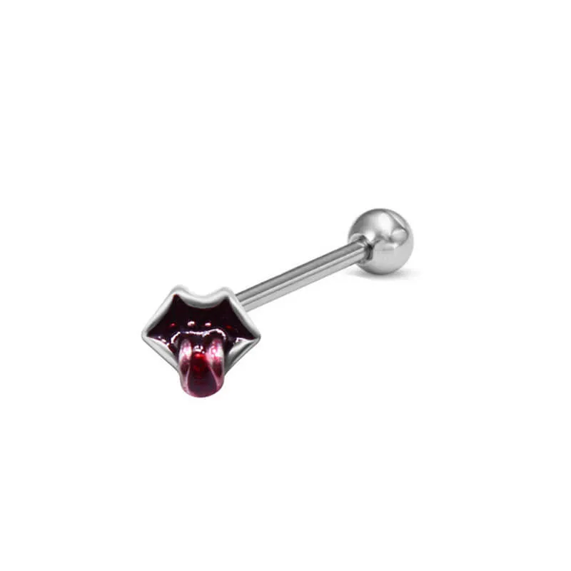 Punk Skull Head Stainless Steel Tongue Ring sold by GTHIC product image thumbnail 4