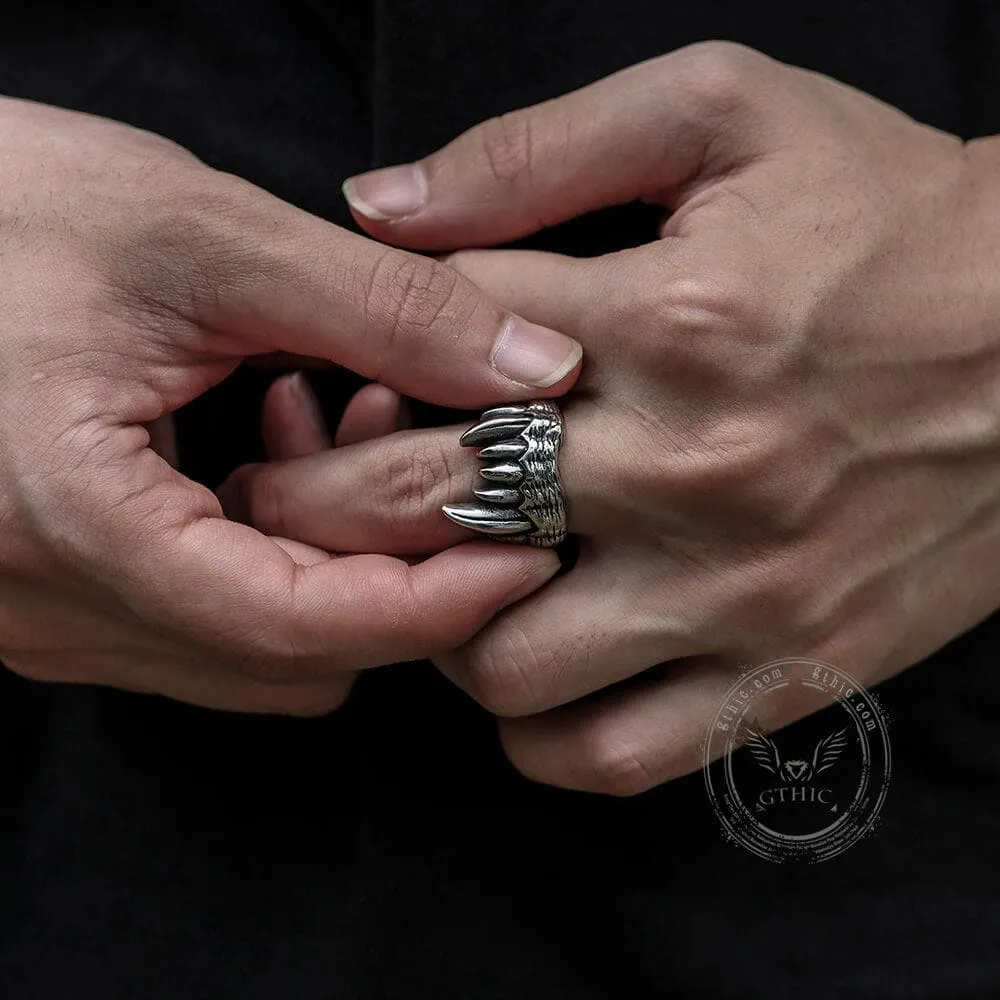Vampire Teeth Stainless Steel Ring sold by GTHIC product image thumbnail 2