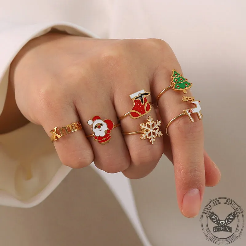 Christmas Cute Stainless Steel Open Ring sold by GTHIC product image thumbnail 2