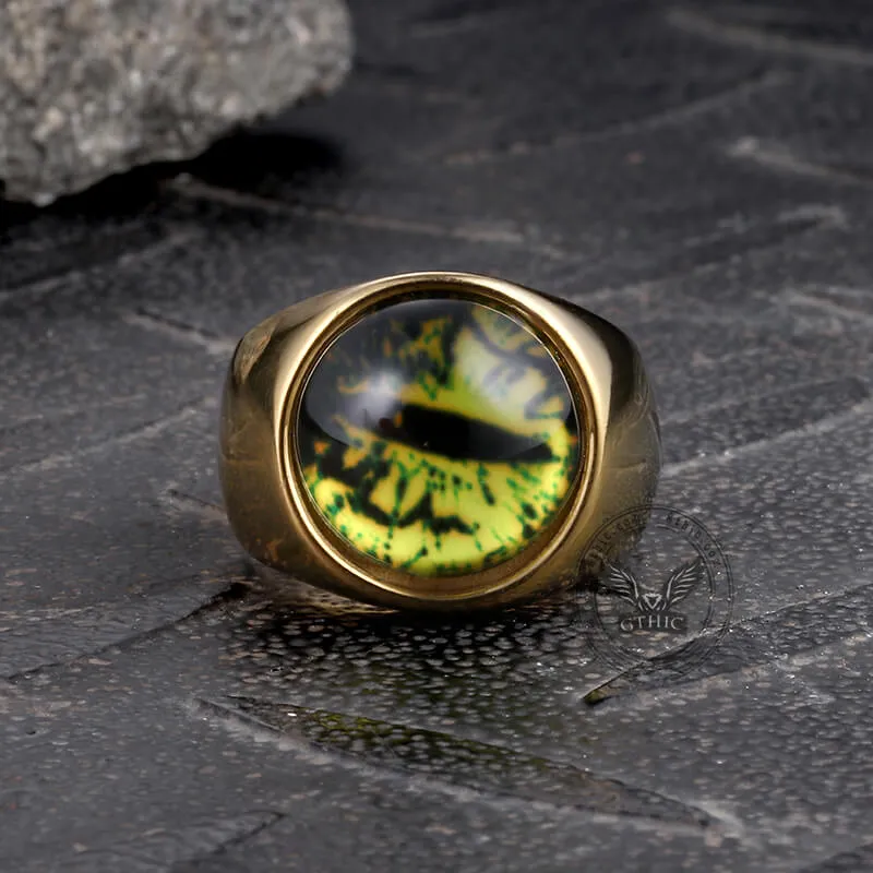 Gold-Plated Dragon Eye Stainless Steel Ring sold by GTHIC product image thumbnail 4