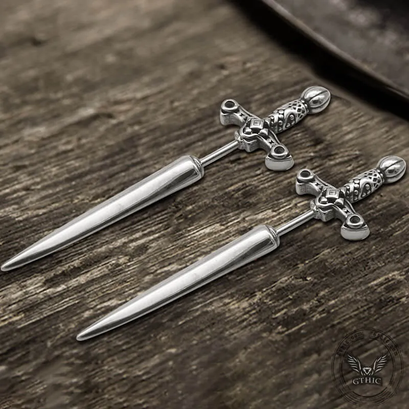Vintage Sword Design Stainless Steel Stud Earrings sold by GTHIC product image thumbnail 4