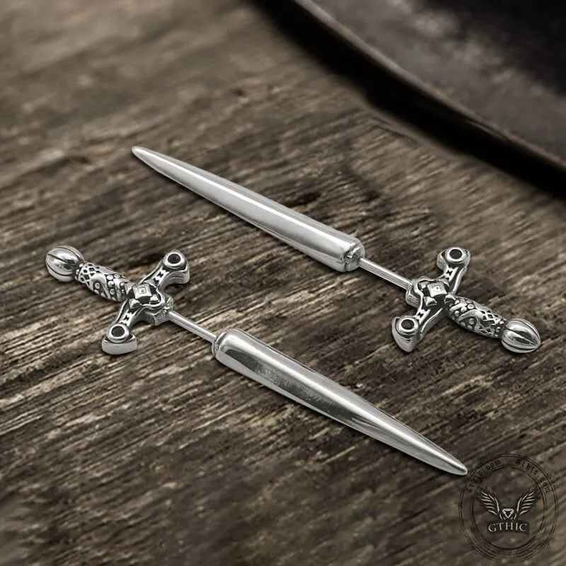 Vintage Sword Design Stainless Steel Stud Earrings sold by GTHIC product image thumbnail 5