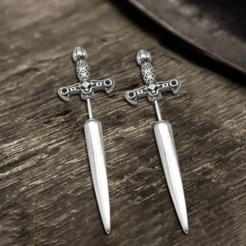 Vintage Sword Design Stainless Steel Stud Earrings sold by GTHIC