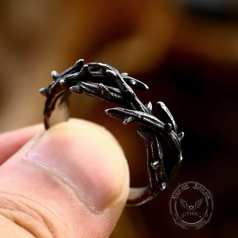 Vintage Jesus Crown of Thorns Stainless Steel Ring sold by GTHIC product image thumbnail 3