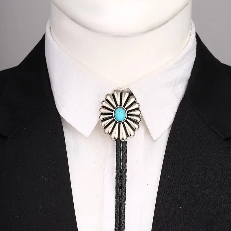 Vintage Sunflower Gemstone Alloy Bolo Tie sold by GTHIC product image thumbnail 2