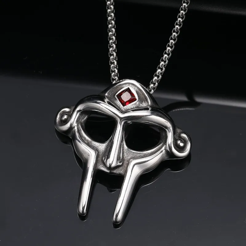 MF DOOM Mask Design Gem Stainless Steel Pendant sold by GTHIC
