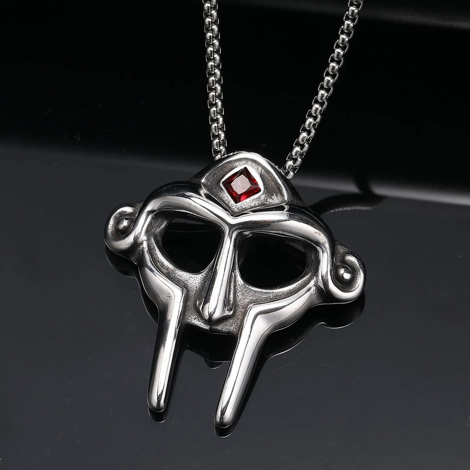 MF DOOM Mask Design Gem Stainless Steel Pendant sold by GTHIC