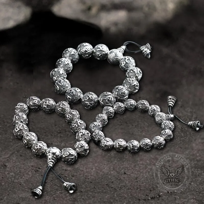 Six-character Mantra Stainless Steel Bracelet sold by GTHIC product image thumbnail 3