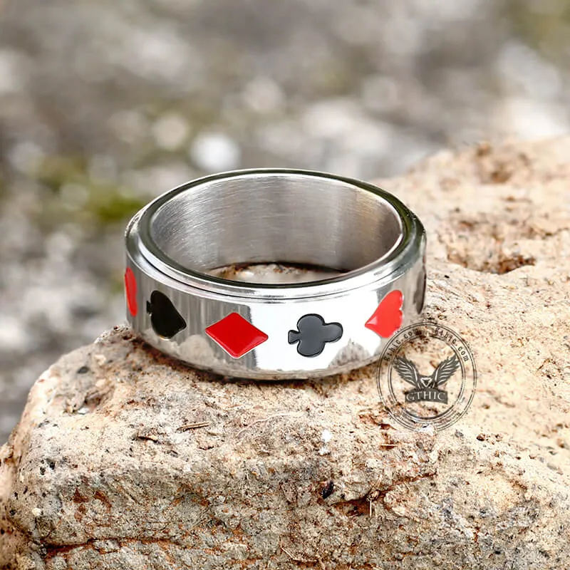 Poker Card Stainless Steel Spinner Ring sold by GTHIC product image thumbnail 5