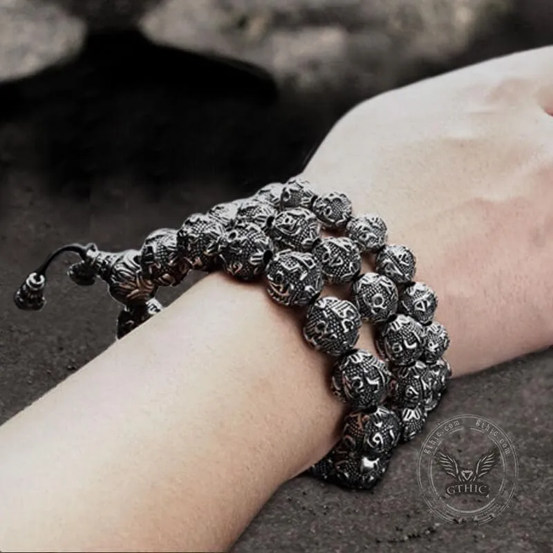 Six-character Mantra Stainless Steel Bracelet sold by GTHIC product image thumbnail 5