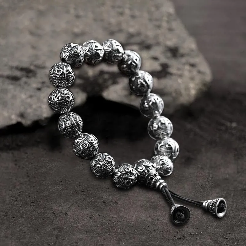 Six-character Mantra Stainless Steel Bracelet sold by GTHIC product image thumbnail 4