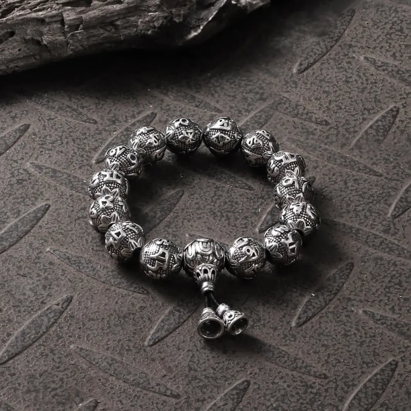 Six-character Mantra Stainless Steel Bracelet made by GTHIC