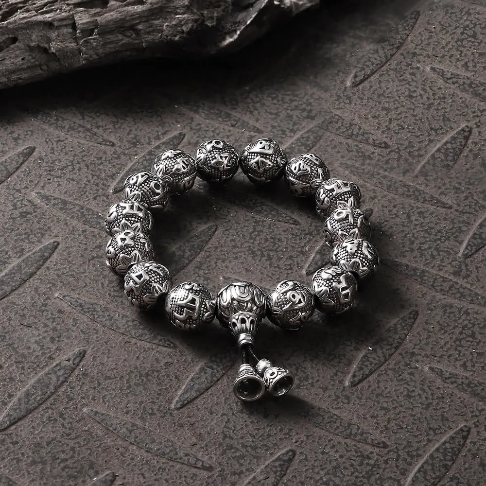 Six-character Mantra Stainless Steel Bracelet sold by GTHIC