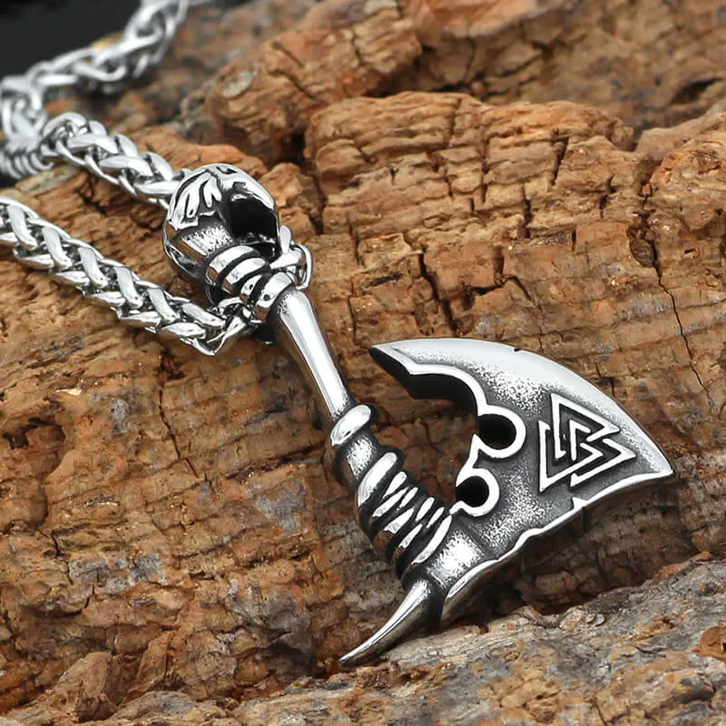 Valknut Symbol Axe Stainless Steel Viking Pendant sold by GTHIC
