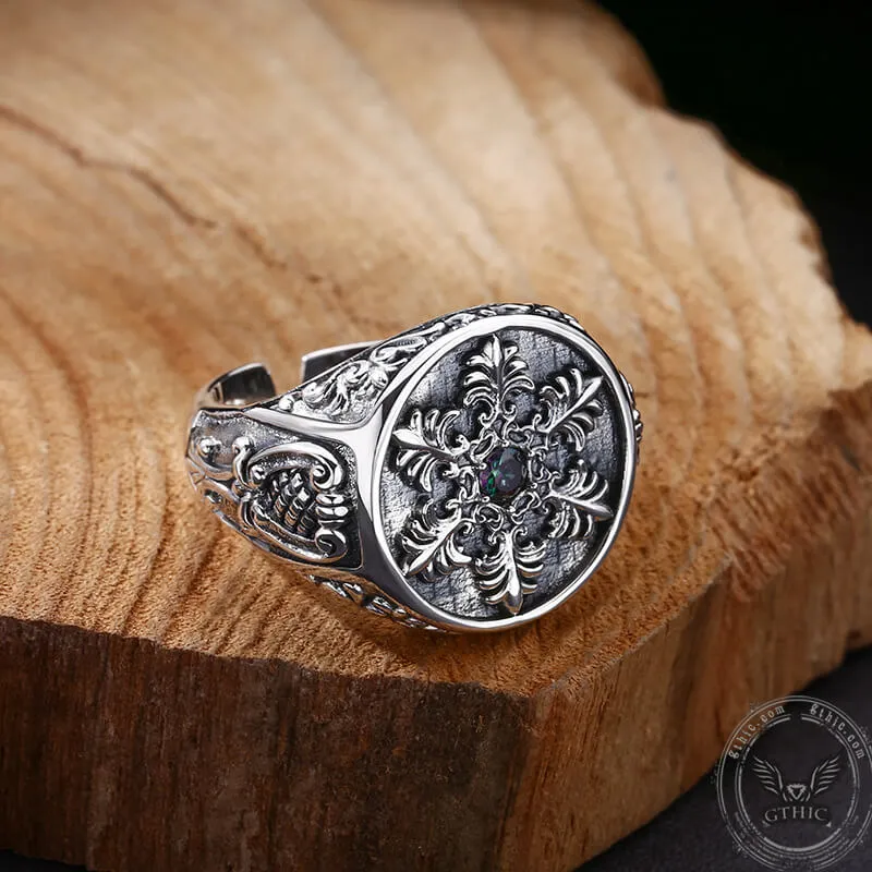Snowflake Sterling Silver Open Ring sold by GTHIC product image thumbnail 2