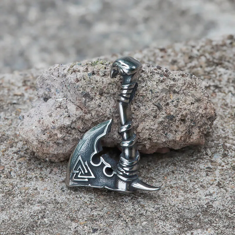 Valknut Symbol Axe Stainless Steel Viking Pendant sold by GTHIC product image thumbnail 4