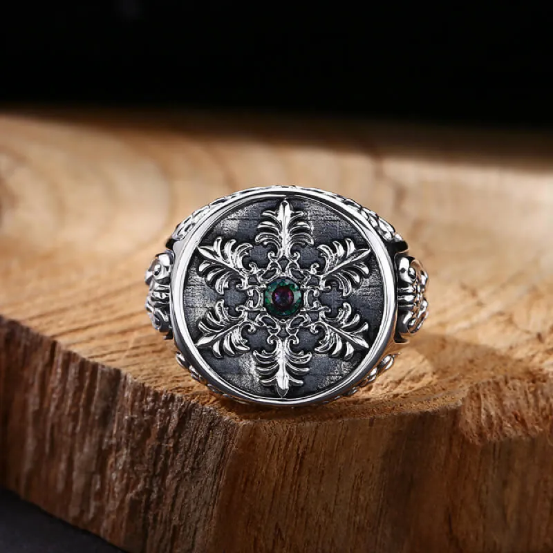 Snowflake Sterling Silver Open Ring sold by GTHIC