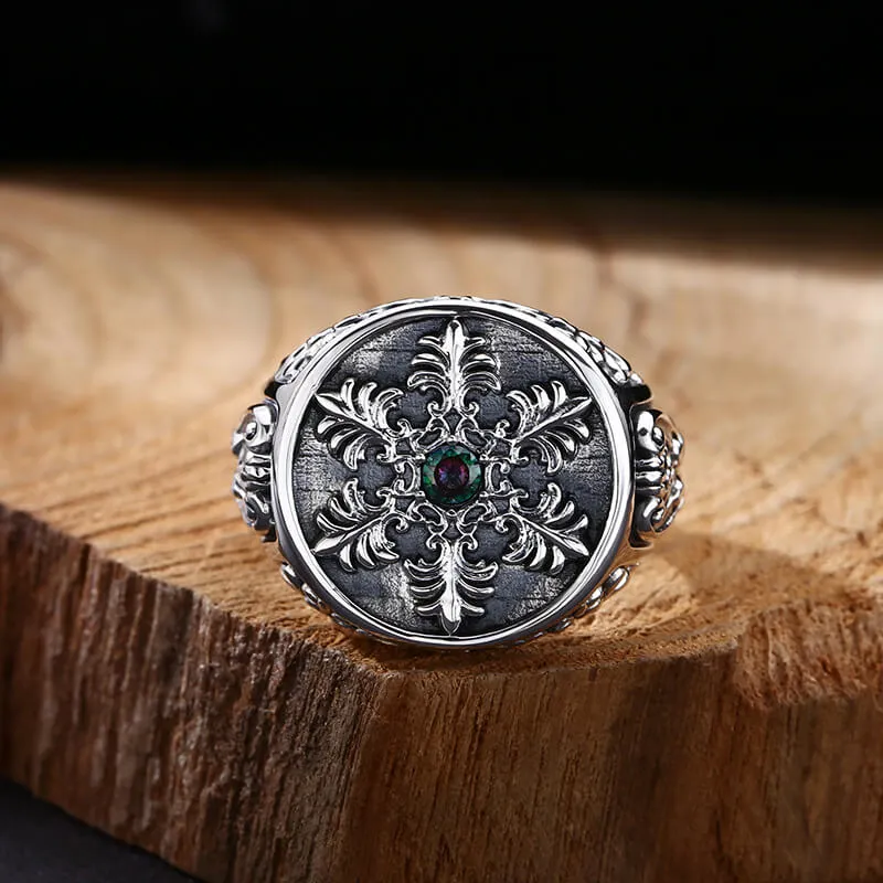 Snowflake Sterling Silver Open Ring sold by GTHIC