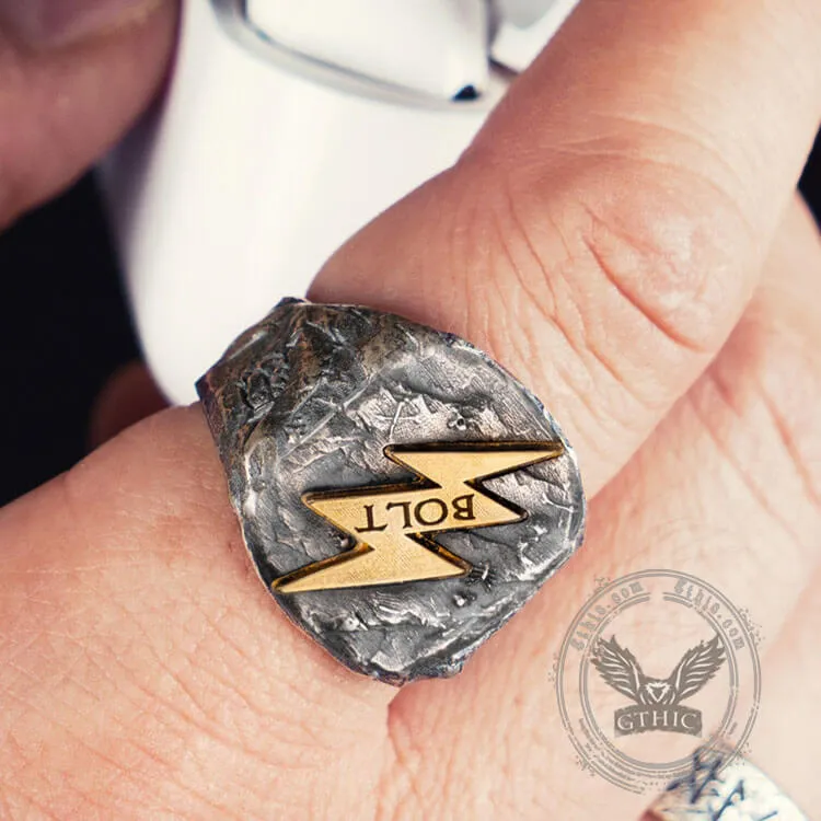 Wrath of Zeus Lightning Bolt Sterling Silver Ring sold by GTHIC product image thumbnail 2