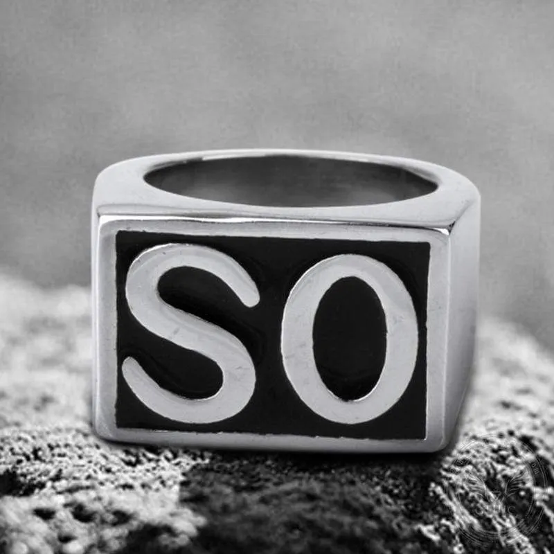 Custom Double Letter Initial Sterling Silver Ring sold by GTHIC