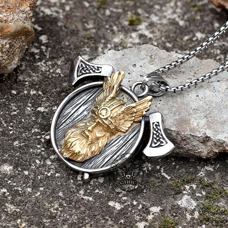 The All-Father Odin Tomahawk Stainless Steel Viking Pendant sold by GTHIC product image thumbnail 5