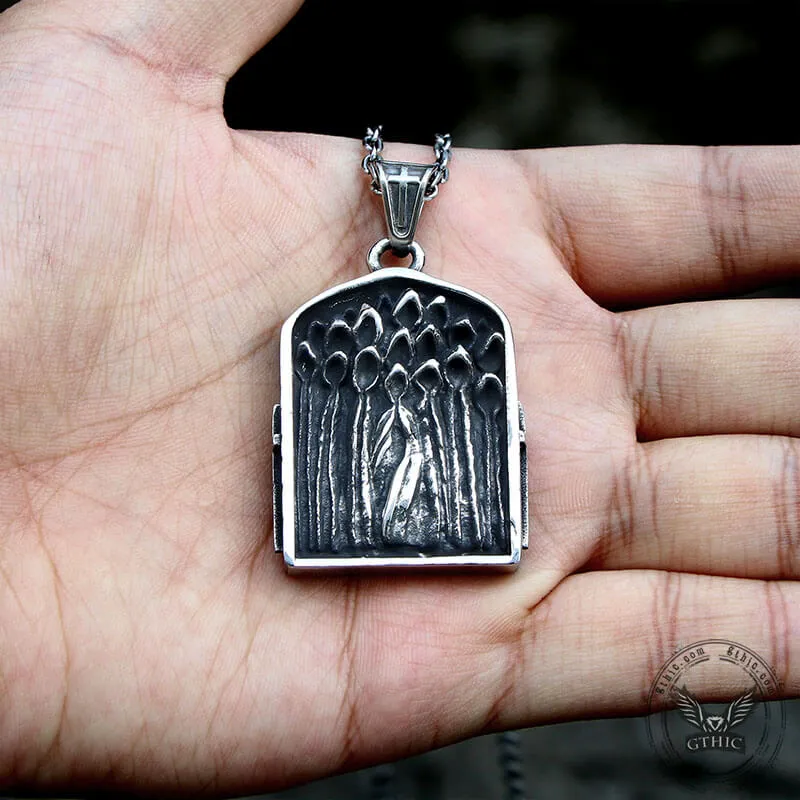 Retro Cross Ghost Stainless Steel Religion Pendant sold by GTHIC product image thumbnail 2