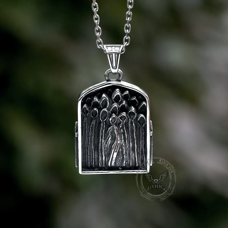 Retro Cross Ghost Stainless Steel Religion Pendant sold by GTHIC product image thumbnail 5