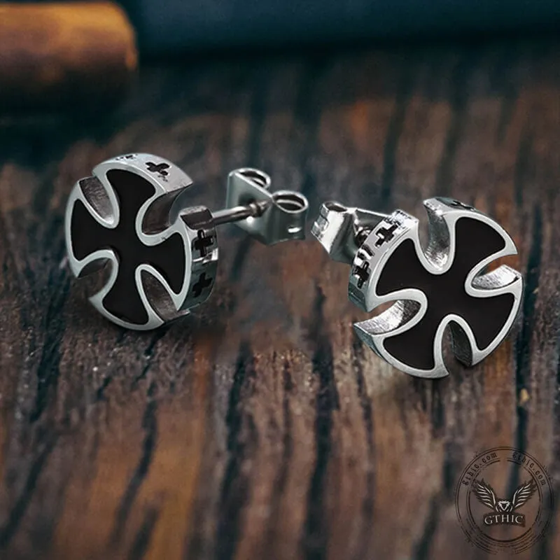 Iron Cross Stainless Steel Stud Earrings sold by GTHIC product image thumbnail 4