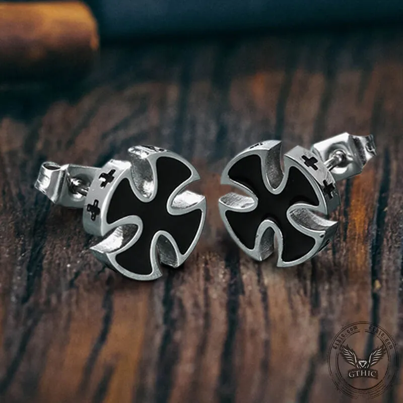 Iron Cross Stainless Steel Stud Earrings sold by GTHIC product image thumbnail 5