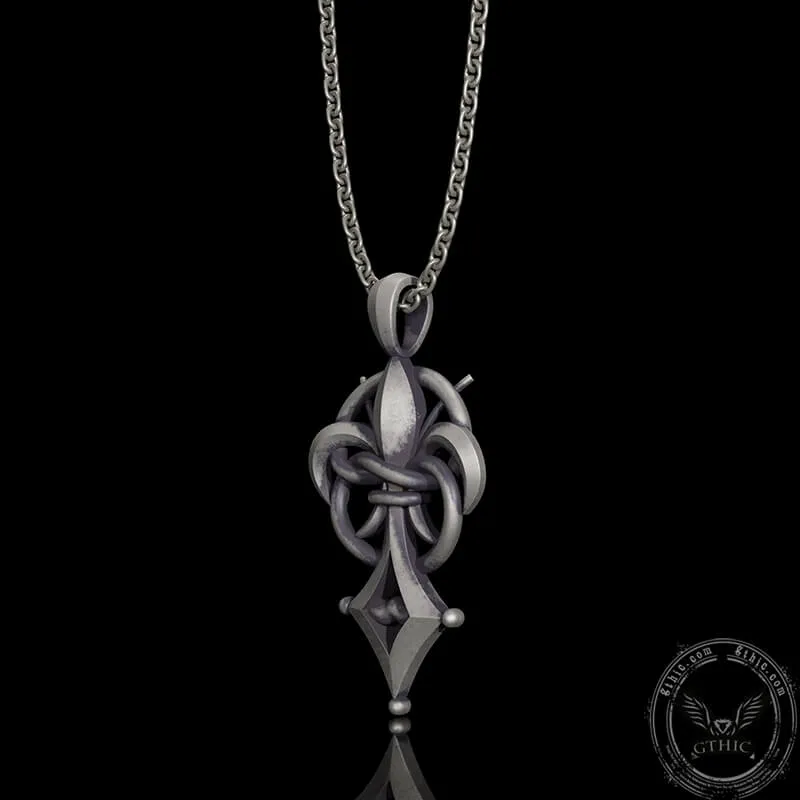 Fleur-De-Lis Sterling Silver Christian Pendant sold by GTHIC product image thumbnail 2