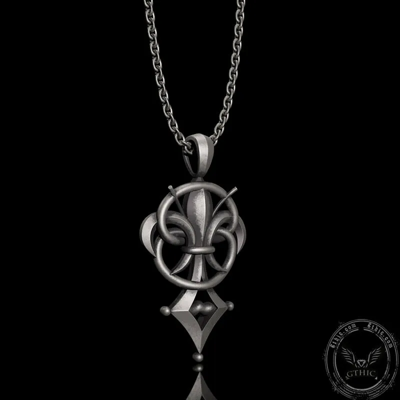 Fleur-De-Lis Sterling Silver Christian Pendant sold by GTHIC product image thumbnail 4