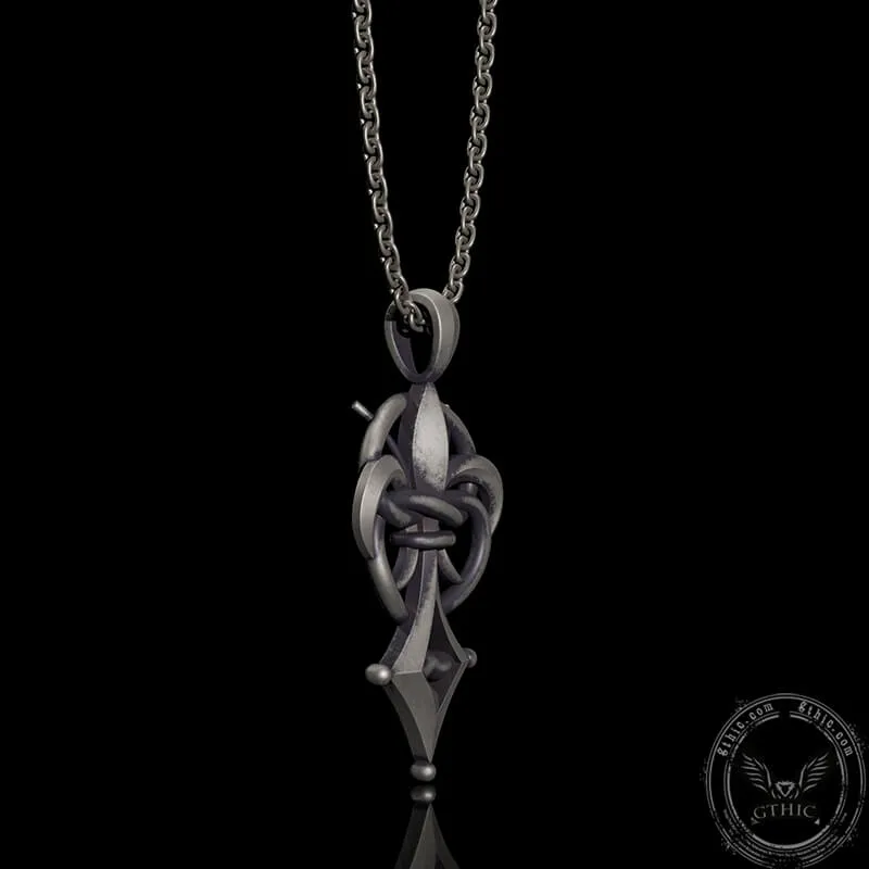 Fleur-De-Lis Sterling Silver Christian Pendant sold by GTHIC product image thumbnail 5