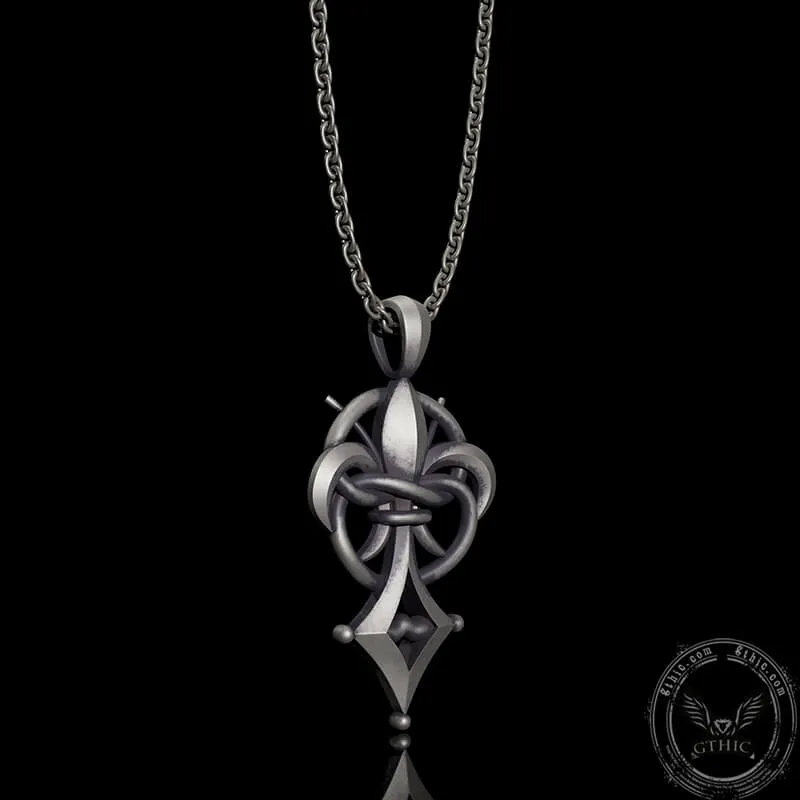 Fleur-De-Lis Sterling Silver Christian Pendant sold by GTHIC product image thumbnail 3