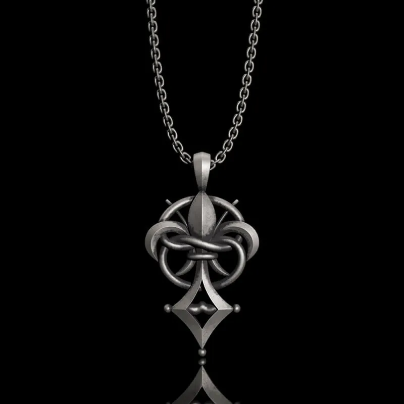 Fleur-De-Lis Sterling Silver Christian Pendant sold by GTHIC