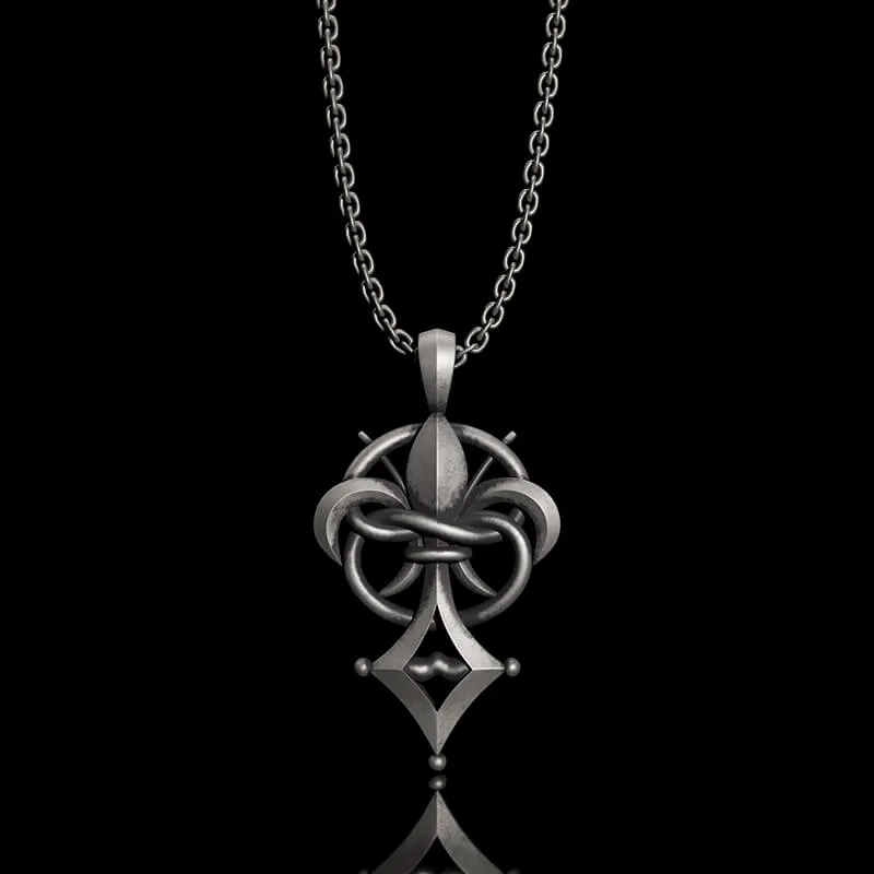 Fleur-De-Lis Sterling Silver Christian Pendant sold by GTHIC