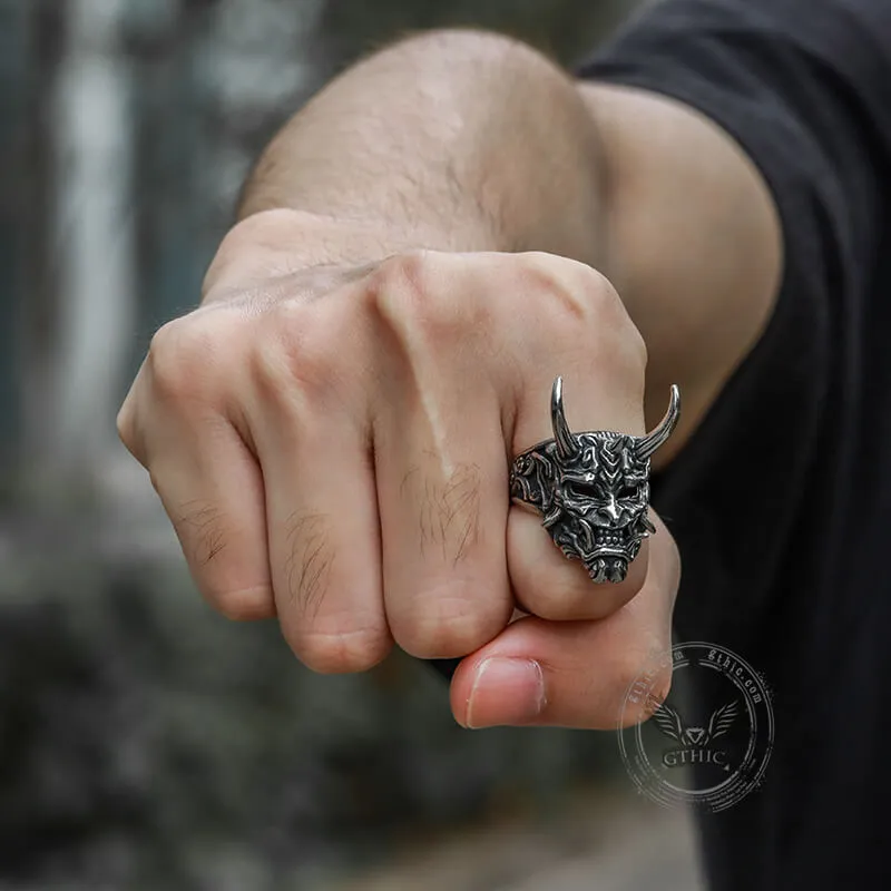 Vintage Oni Mask Sterling Silver Ring sold by GTHIC product image thumbnail 2