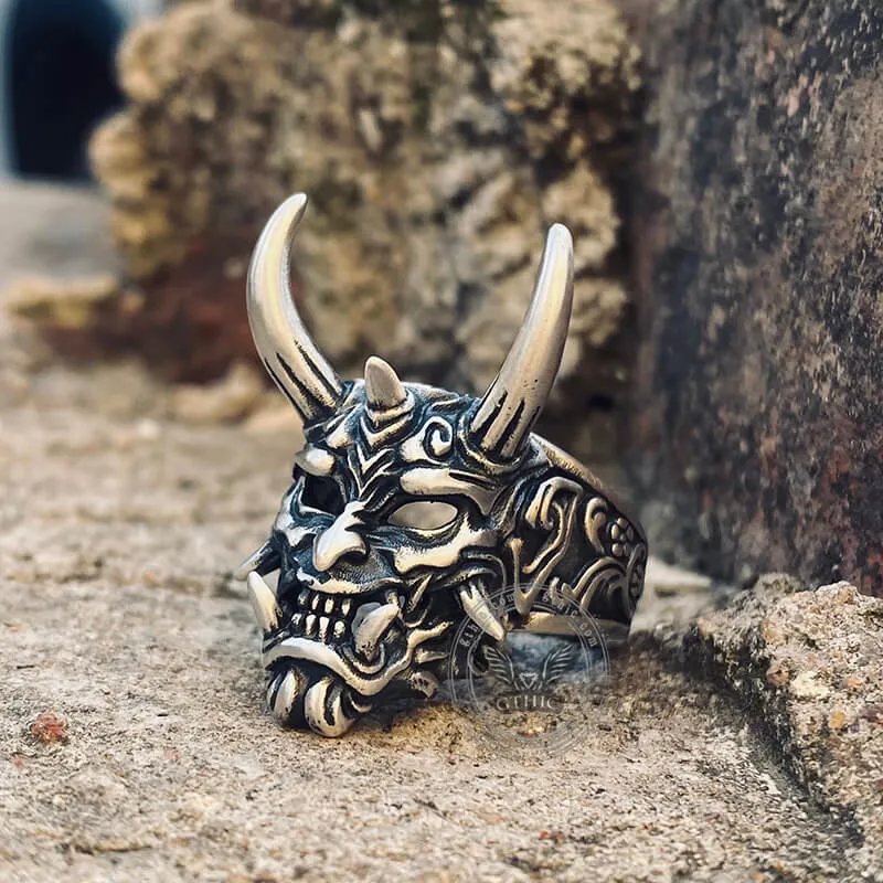 Vintage Oni Mask Sterling Silver Ring sold by GTHIC product image thumbnail 3
