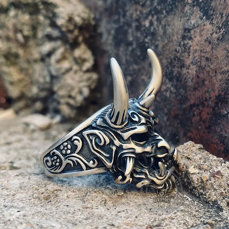 Vintage Oni Mask Sterling Silver Ring sold by GTHIC product image thumbnail 4